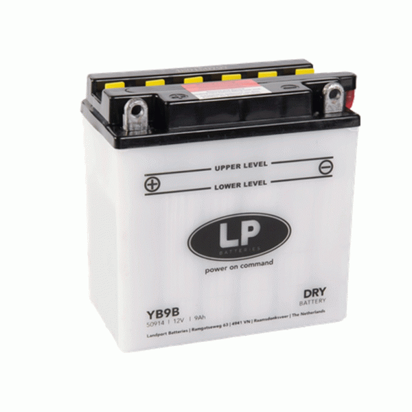 Свинцево-кислотний акумулятор з електролітом Landport YB9-B для Aprilia/Benelli/Cagiva/Keeway/Piaggio/Vespa/Yamaha