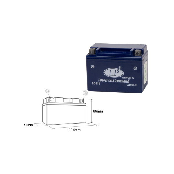 Гелевий акумулятор без обслуговування залитий Landport GB4LB L