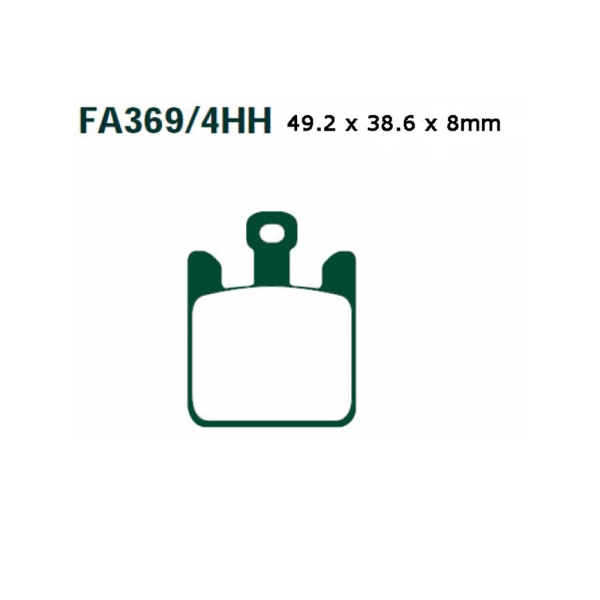 Гальмівні колодки EBC EPFA369/4HH 49.2 x 38.6 x 8mm на перед