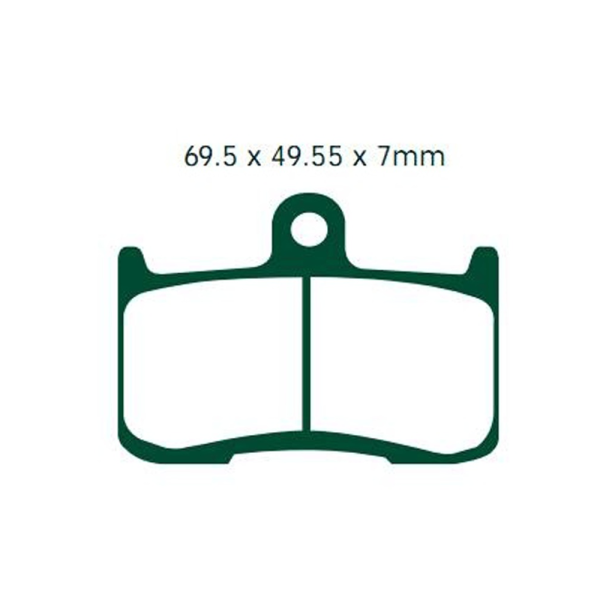 Гальмівні колодки EBC EPFA347HH 69.5 x 49.55 x 7mm на перед