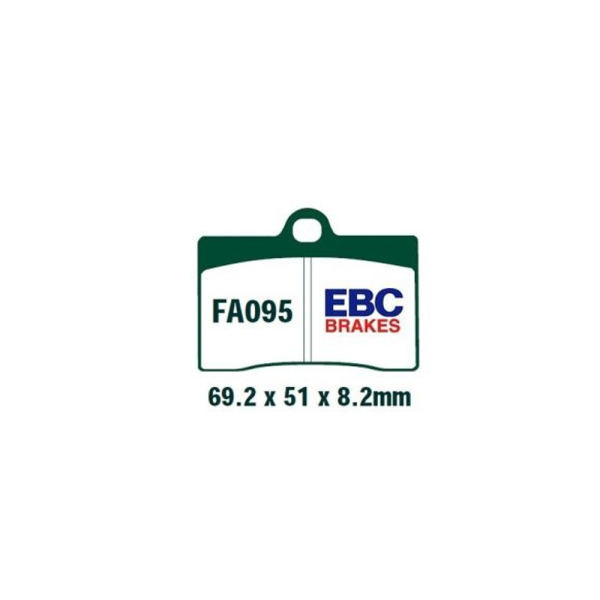 Гальмівні колодки EBC FA095HH 69.2 x 51 x 8.2mm на перед.