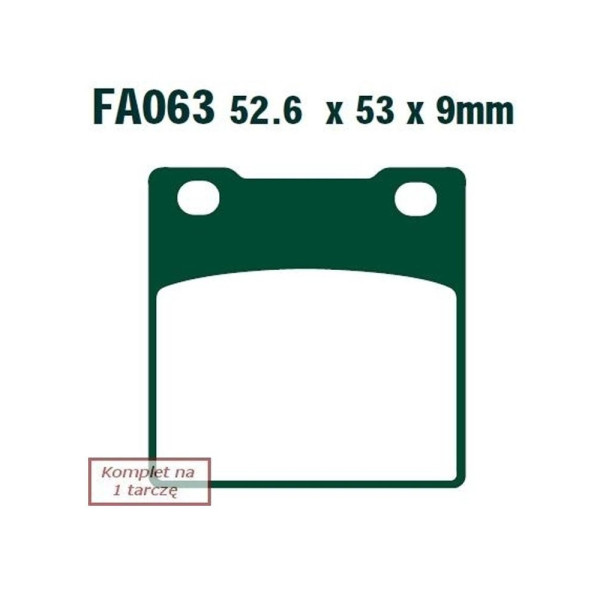 Гальмівні колодки EBC FA063 на задню комплект на 1 диску