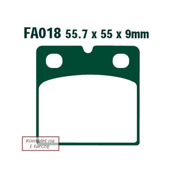 Гальмівні колодки EBC FA018HH на задню комплект на 1 диск