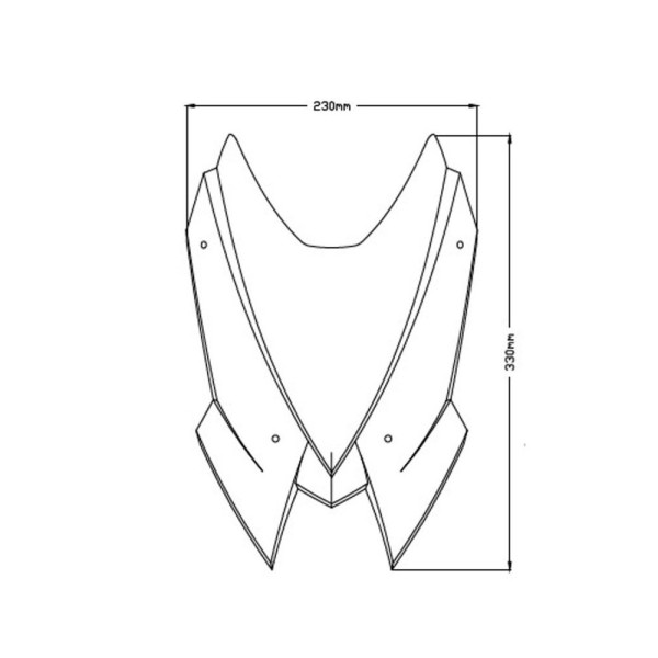 Вітрове скло Naked New Generation Puig для Kawasaki Z650 (20-) сильно затемнене