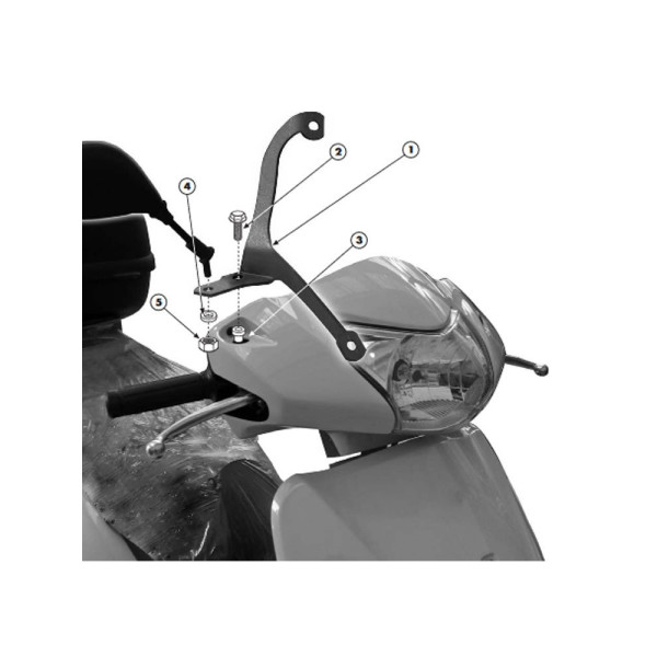 Кріплення GIVI до скла 314A Honda Lead 110 08-14