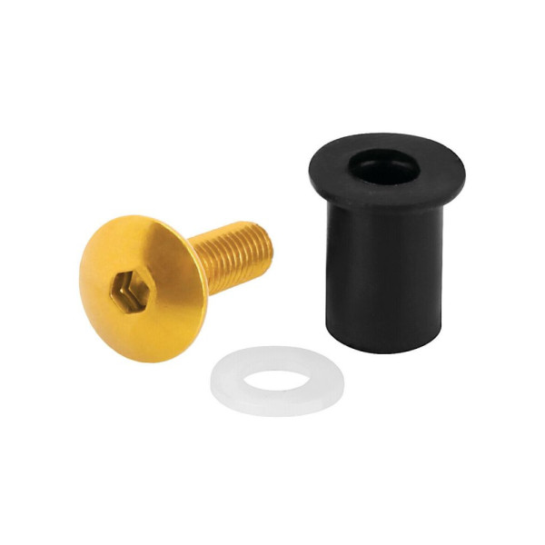 Гвинти для обтічників та мотоциклетних вітрових стекол Lampa самозатягуючі золоті 10 шт. M5