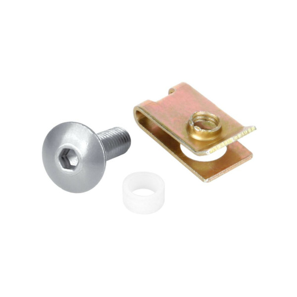 Гвинтики для обтічників Лампа з кріпильними пластинами сріблясті 10 шт. M5