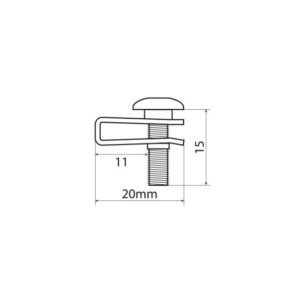 Гвинти для обтічників Лампа з кріпильними пластинами чорні 10 шт. M5
