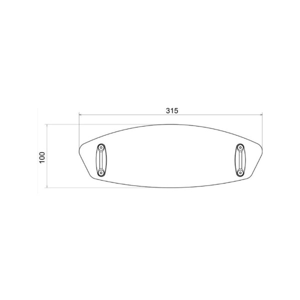 Регульований дефлектор PUIG для щитків і обтічників 31x10 см легкий затемнений