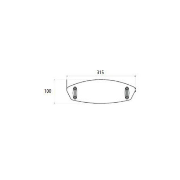 Регульований дефлектор PUIG для вітрових стекол і обтічників 31x10 см прозорий