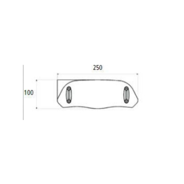 Регульований дефлектор PUIG для щитків і обтічників 25x10 см прозорий