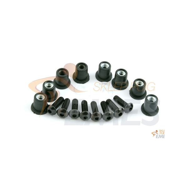 Анотизовані гвинти PUIG для вітрових стекол та обтічників (чорні)