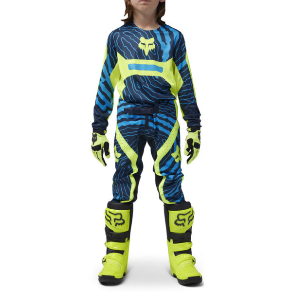 Кросові штани дитячі Fox Flexair Impression синьо-флуоресцентні