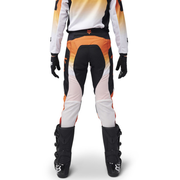 Кросові штани дитячі Fox 180 Lean біло-помаранчеві-флюо