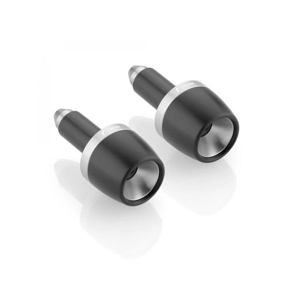 Кінцевики керма мотоцикла Rizoma чорні- сріблясті