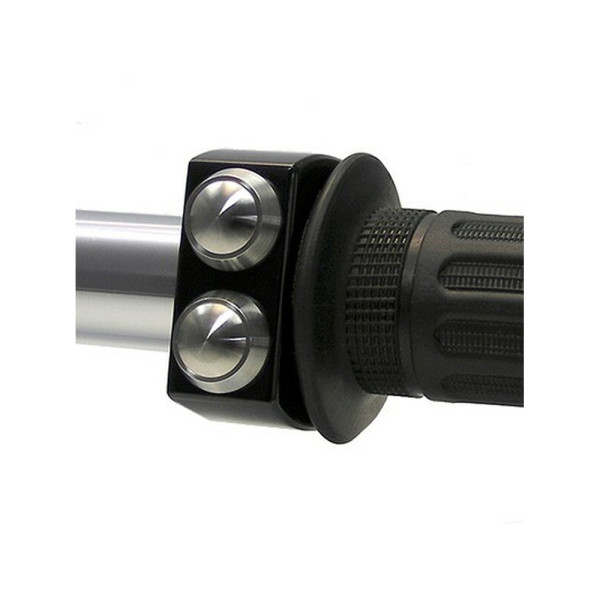 Кнопка для контролера Motogadget mo-Switch Plain 2 чорна- срібна діаметр керма: 22 мм