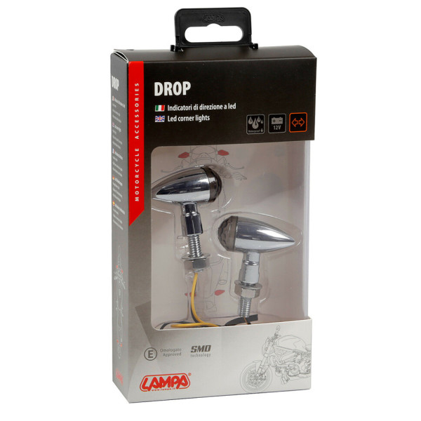 Поворотники Лампа Drop срібні