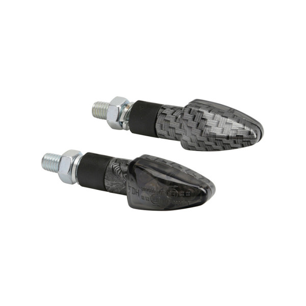 Поворотники Лампа Atom 12V LED чорнo-сірі