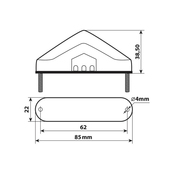 Задній ліхтар 9-діодовий Lampa Nova 12 V