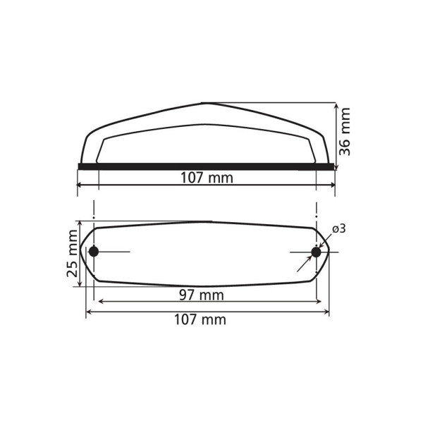 Задня LED лампа Hirox 12 V
