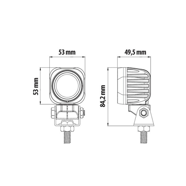 Додаткове світло Led Лампа Cyclops-Round 9/32 V