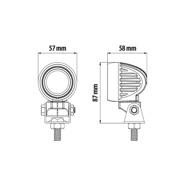 Додаткове світло Led Лампа Cyclops-Round 9/32 V