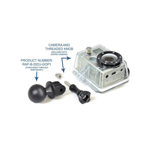 Адаптер монтажний RAM для камер GoPro HD HERO, HD HERO2, HERO3, HERO4, HD HERO 960