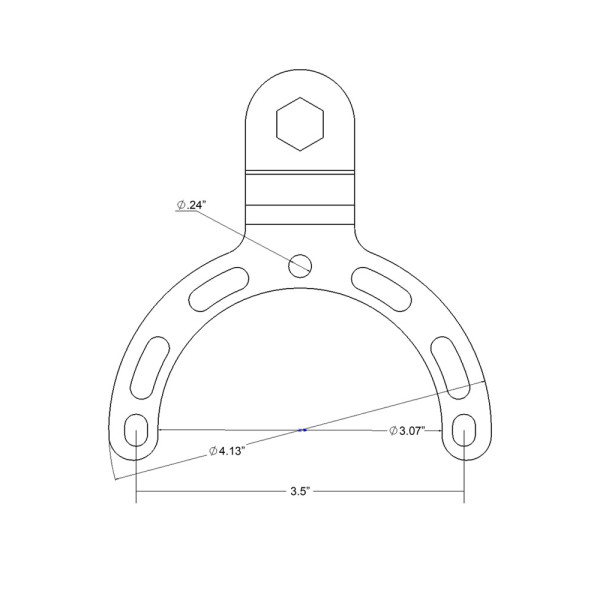 Мотоциклетна основа RAM, що монтується до паливного бака, розмір малий
