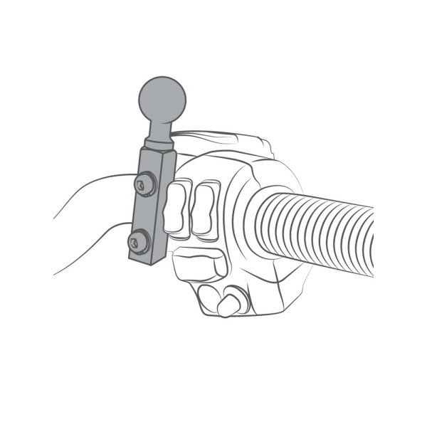 Кріплення RAM, що монтується до рами керма або до основи гальма / зчеплення в мотоциклі