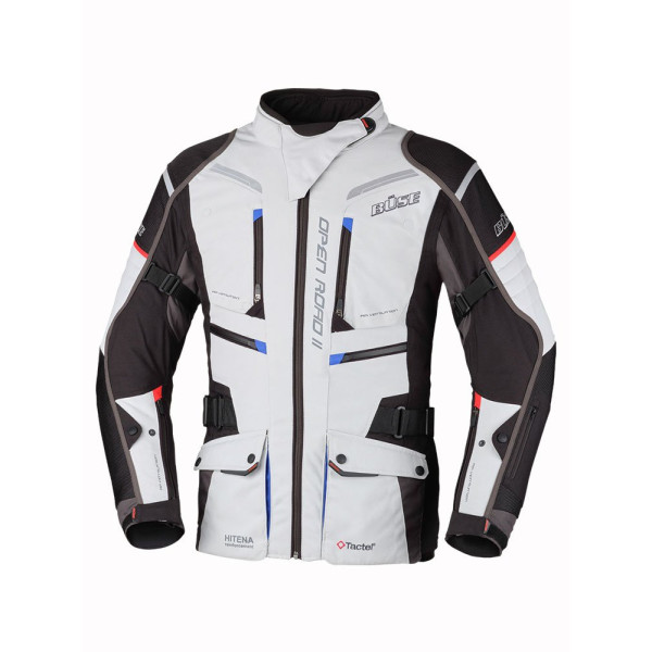 Жіноча текстильна мотоциклетна куртка Büse Open Road II світло-сіра