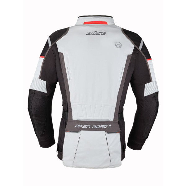 Жіноча текстильна мотоциклетна куртка Büse Open Road II світло-сіра