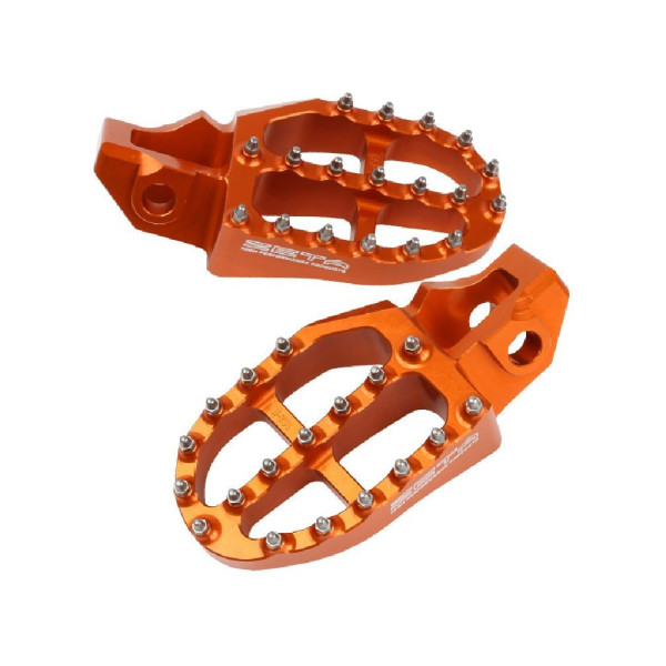 Підніжки мотоциклові ZETA алюмінієві KTM, Husqvarna, Gas Gas (обрані моделі) помаранчеві