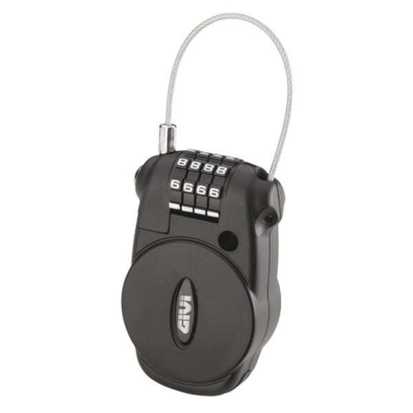Замок GIVI з висувним тросом і шифровим замком