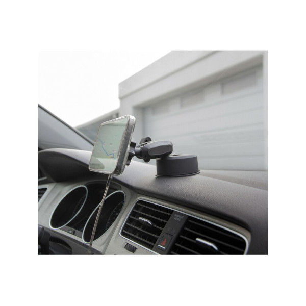 Тримач для телефону з бездротовою зарядкою Lampa Mag Wireless Orbit магнітний з присоскою