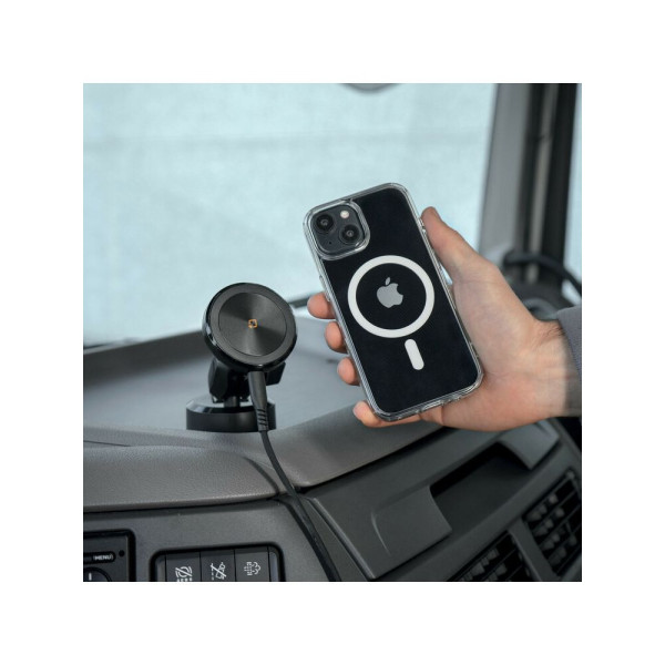 Тримач для телефону з бездротовою зарядкою Lampa Mag Wireless Orbit магнітний з присоскою