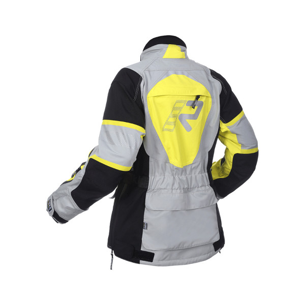 Жіноча текстильна мотоциклетна куртка Rukka Rimorina сірого-жовтого кольору