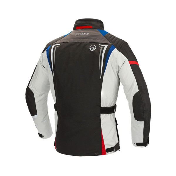 Жіноча текстильна мотоциклетна куртка Büse Lago Pro сірого, синього та червоного кольору