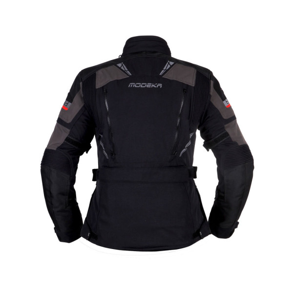 Жіноча мотоциклетна куртка Modeka Panamericana II чорна-темно сірий