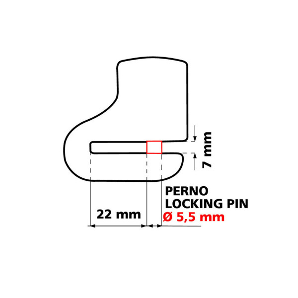 Блокування диска гальмівного Lampa трубкаØ - 5,5mm