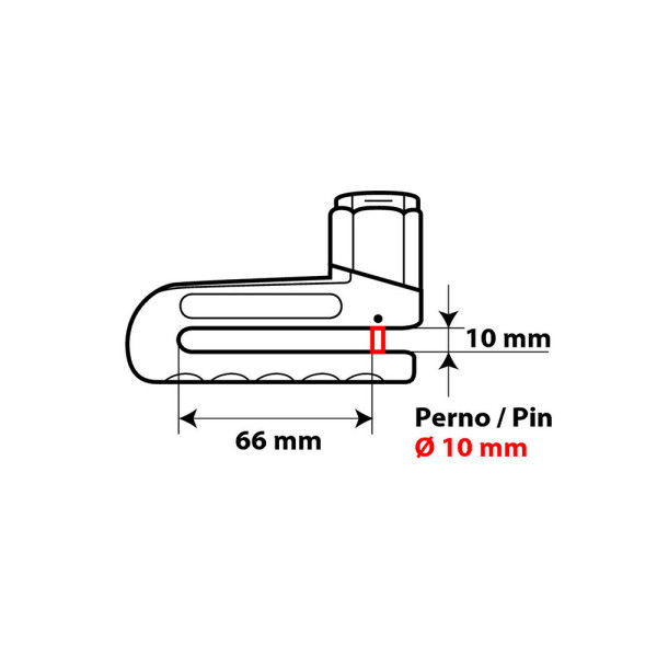 Блокування диска гальмівного Lampa штокØ - 10mm