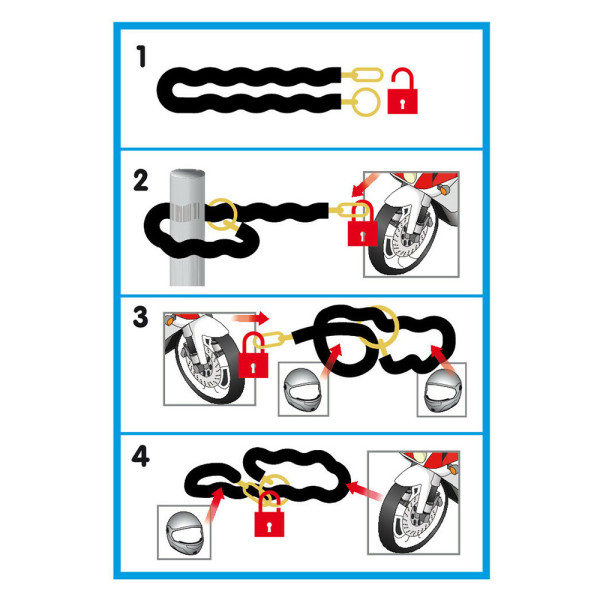 Замок для ланцюга Lampa C-Lock 150R 150 см