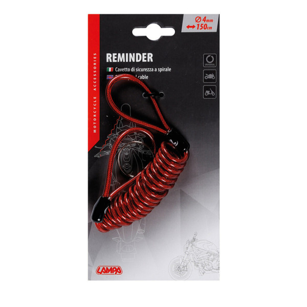 Запобіжний трос Лампа 150 см червоний