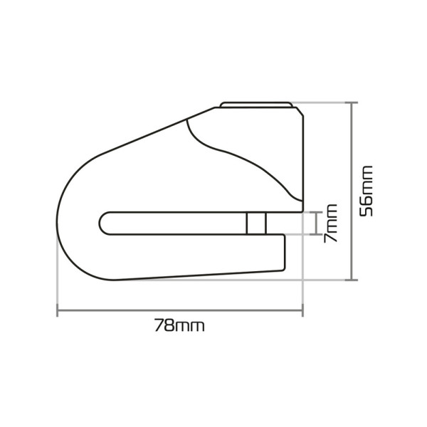 Блокування диска гальм Disc Lock Oxford Quartz XD6 6 mm жовте