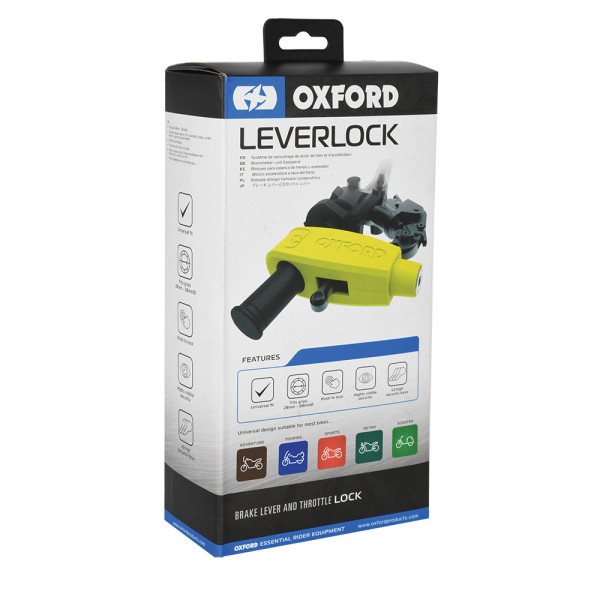 Антикрадіжний захист на важіль гальма Oxford жовтий