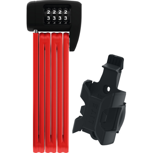 Складний замок на код ABUS Bordo Lite 6055C/85 червоний з кріпленням SH (60 см)