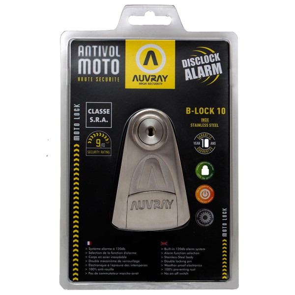 Блокування на диск з сигналізацією AUVRAY B-LOCK 10 INOX