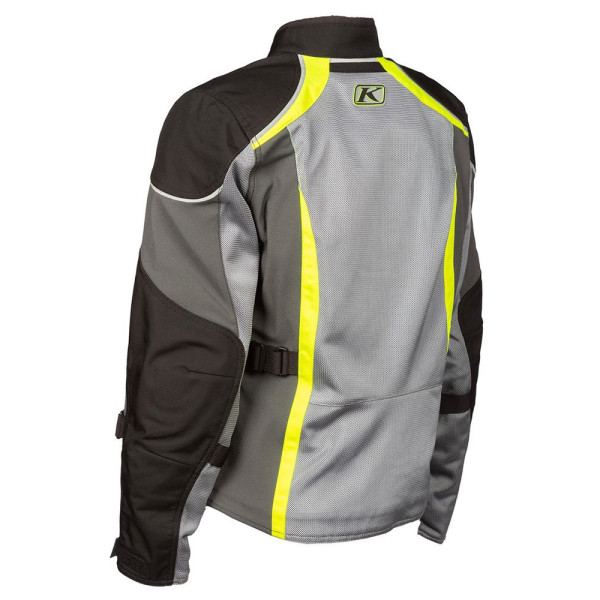Жіноча текстильна мотоциклетна куртка Klim Avalon сірого кольору з флуоресцентним жовтим