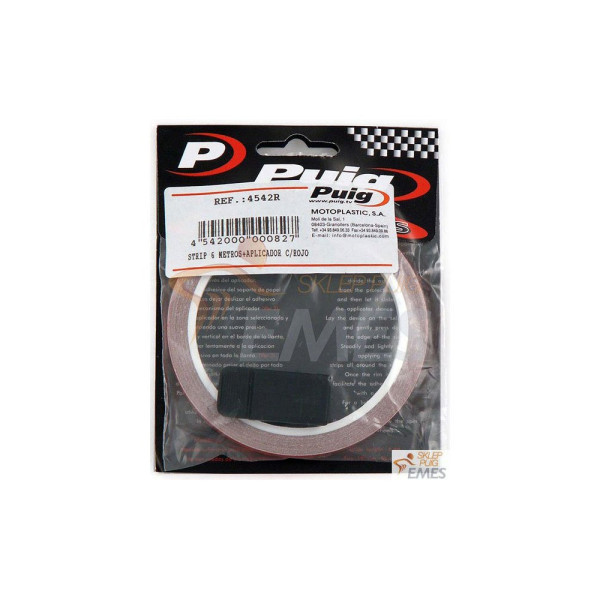 Червоний відбиваючий пояс PUIG для коліс з аплікатором