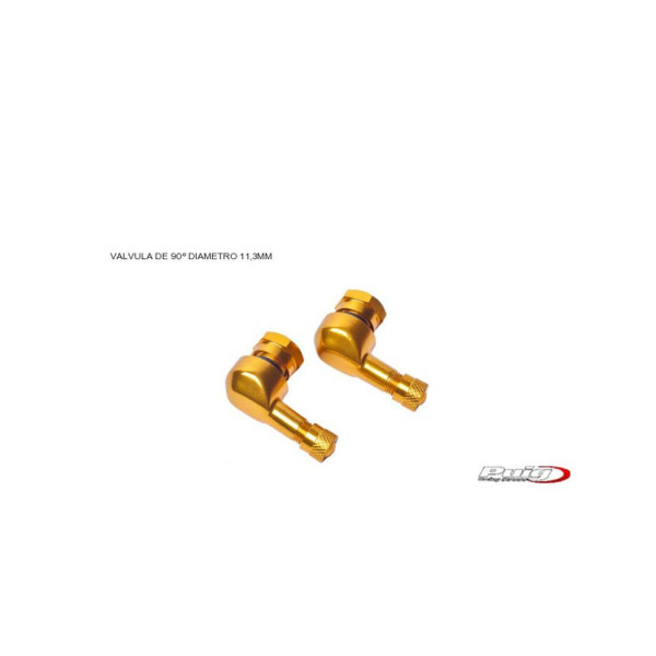Комплект клапанів PUIG для мотоциклетних коліс - 90 градусів (золоті)