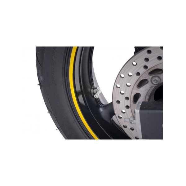 Комплект клапанів PUIG для мотоциклетних коліс - 90 градусів (срібні)